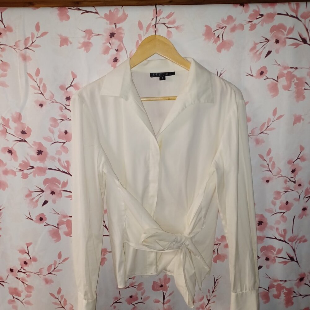 front tie blouse